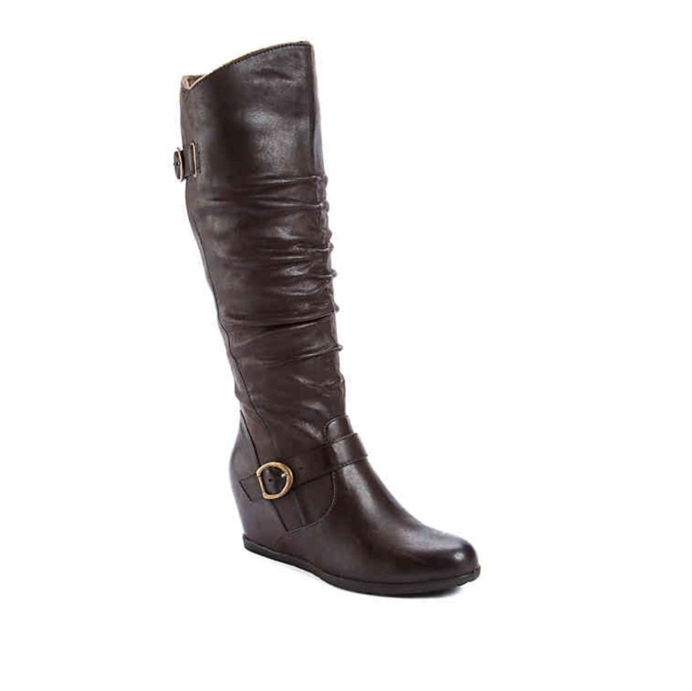 Dark brown Wedge boot